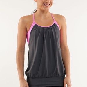 LULULEMON NO LIMIT TANK IN HEATHER GREY AND PINK!
